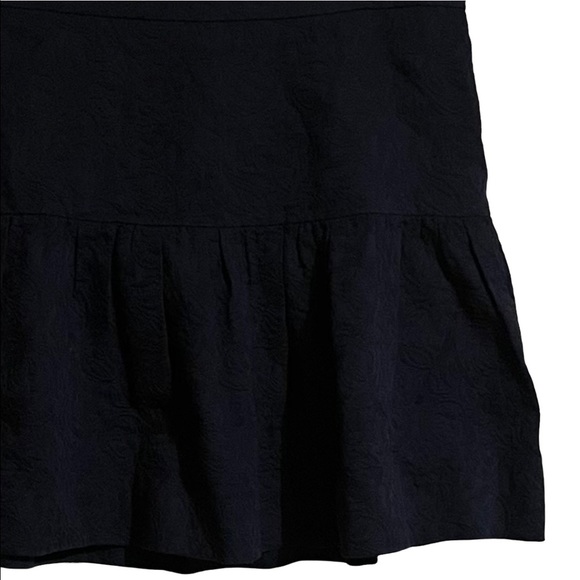 J. Crew Matelasse’ Drop Waist Skirt Mini Back Zip Lined Women’s 6 Blue Floral - Picture 6 of 10